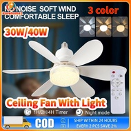Fan Light 3 Color Socket Fan Light 40W Chandelier Ceiling light With Fan Light Bulb With Fan Remote