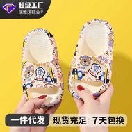 Cartoon Cartoon Printed Children's Slippers Summer Household Soft-Soled Baby Girl Slippers Bathroom 