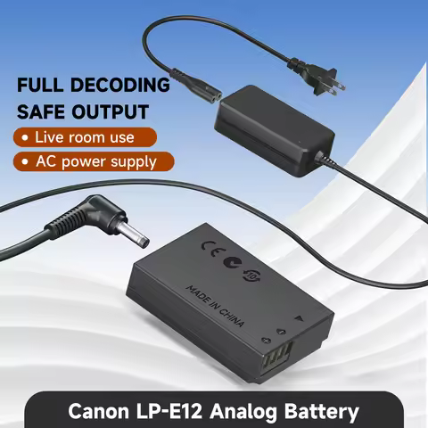 LP-E12 LP E12 LPE12 Dummy Battery DR-E12 DC Coupler USB Type-C/AC Power Adapter for Canon EOS M M2 M