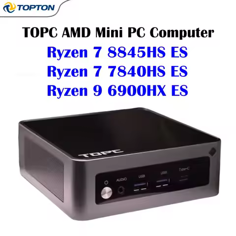 TOP AMD Ryzen 7 8845HS/7840HS ES R9 6900HX ES Mini PC Windows 11 Mini Gaming Computer Dual LAN 2*DDR