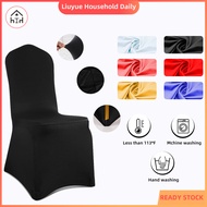 COD 【Local spot】Household Thickened Elastic  monoblock All-Inclusive Universal chair cover Simple Elastic Dining  plastic stool Chair Cover Polyester Outdoor Chair Cover Protective Elastic Chair Cover Suitable for Party Universal, Banquet, Wedding Events,