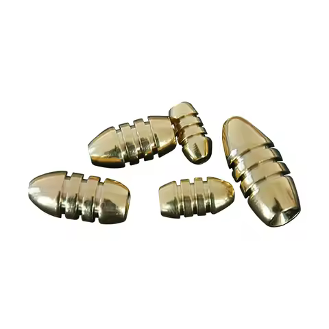 5pcs Brass Weight Sinker Easy Sink Bullet Brass Weights For Inline Spinner Lure Rotatable Sinker For