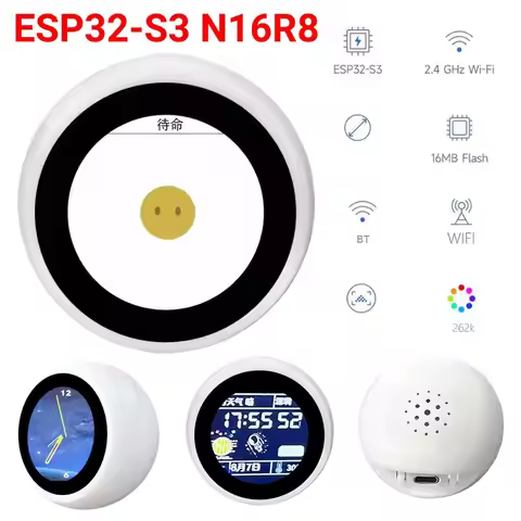 ESP32-S3 AI DeepSeek XiaoZhi AI Voice Chat Robot 1.28 inch LCD N16R8 Development Board Astronaut Clo
