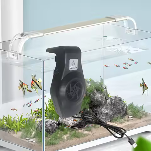 Mini Aquarium Chiller with Speed Controller Aquarium Fan Quiet Aquarium Cooler Suitable for Freshwat