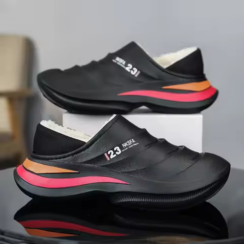 Men Winter Home Shoes for Man Good Quality Male Slipper Men's Slide Slipper Winter Flip Flops Living