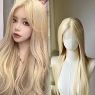 Xuchang Real Human Hair Wig for Women Full Head Cover613gold Long Straight Hair Lace Front Human Hai