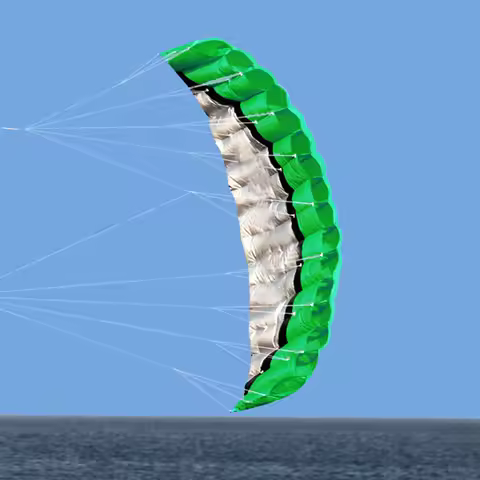 New High-Quality Huge 98Inch Dual Line Parafoil Parachute Sports Beach Kite Factory Outlet Good Flyi