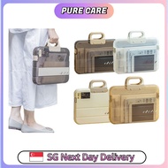 Portable Document Box / Documents Stationery Storage Case/ A4 Folder With Lock Handle/ File Organise