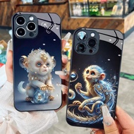 12 Zodiac Animals Glass Case for iPhone 17 16 15 14 13 12 11 8 7 6 6s 6p 7p 8p 6g 7g 8g Pro Max XR X