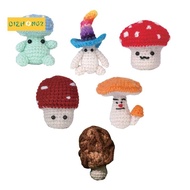 Crochet Kit DIY Mushroom Crochet Kit with Knitting Yarn  Plush Doll Easy(6 in 1 Set)