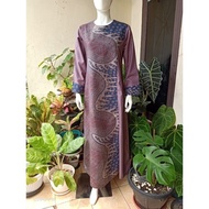 gamis batik bahan doby kombinasi aribatik