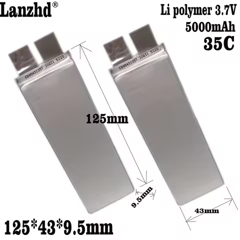 1-12PCS 35C High Drain Lipo Battery 3.7V 5000mAh Li polymer Cell For Racing Car Electric Motorcycle 