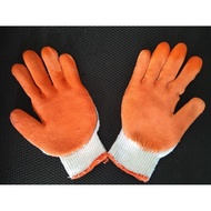 Work Gloves Orange Rubber/s (1 pack 12 pairs of/s)