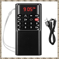 Pocket FM Walkman Radio Portable Battery Radio with Recorder, Lock Key, SD , Rechargeable Sound Recorder