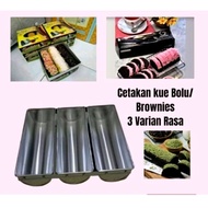 Steamed sponge tin Three-flavored bread tin Sponge tin measuring 22x7x5cm