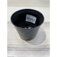 Augustfame - 8cm Round Plastic Pots Black