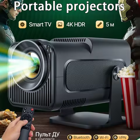 Mini Native 4K Android 11 Projector 1080P 390ANSI HY320 Dual Wifi 6 BT5.0 1920*1080P Cinema Portable