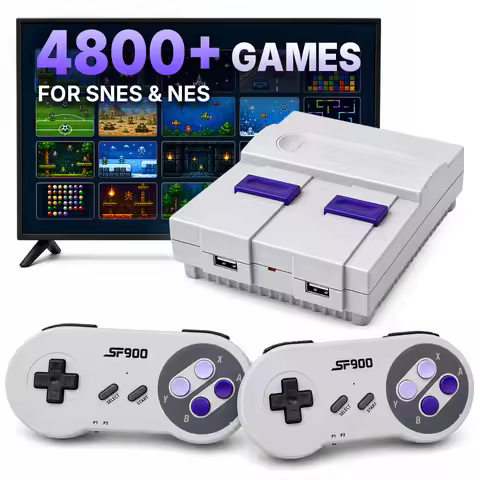 16 Bit Wireless Everdrive Mini Retro Game Stick TV Video Game Console 4800+ Games For Super NES SFC 