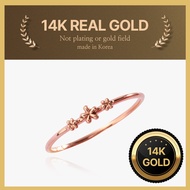 [Helene Jewelry] 14K real gold tree flower gold ring