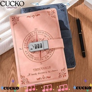 BACKSTR Password Notebook, With Password Lock 200-Page Notepad, Smooth Writing PU Leather Retro Diar