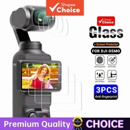 DJI Osmo Pocket 2/3 ,3 , + ,。  Kaca Tempered 3 Set Untuk Pelindung Skrin DJI Osmo Pocket 2/3 + Filem