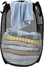 REHOUPTU Laundry Mesh Basket, 8-10kg/17.64-22.05lbs Load Capacity, Foldable Laundry Basket with Hand