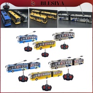 [Blesiya] Radio Remote Control Bus School Bus Model 1:32 Scale and LED Lights Rechargeable Children 