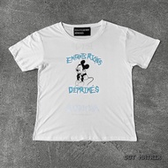 เสื้อยืดคอกลมแขนสั้นผ้าฝ้ายแท้ MIKEY BLUE ทรงหลวม ฤดูร้อน 2024 เสื้อผ้าผู้ชาย ลำลอง สไตล์อเมริกัน