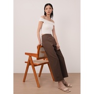 Tailored Highwaisted Pants in Coffee Brown