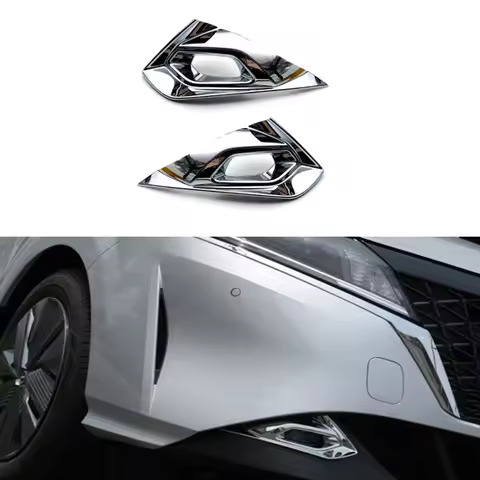 Exterior ABS chrome plated front and rear fog lamp cover frame decorative accessories For Nissan Not