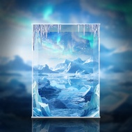 กล่องโชว์ POP MART Molly MEGA ของสะสมขนาด 400 Glacier กล่องโชว์โมเดลของเล่นอนิเมะสำหรับแฟนๆ