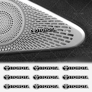 2/4/10pcs Car Audio Speaker Stickers Car Stereo Logo Decals for Toyota Corolla Yaris Aygo Prius rav 