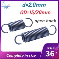 (XM-PH) Extension Spring d=2.0mm,OD15/20mm,L=60~300mm tension springs with hooks,apply to garage doo