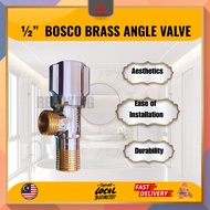 BOSCO BRASS ANGLE VALVE 1/2/BOSCO Injap Sudut Brass Angle Valve 1/2"