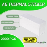 Thermal Sticker A6 2000PCS Stack Fanfold 100*150mm High Quality Barcode 热敏贴纸 Airway Bill Sticker
