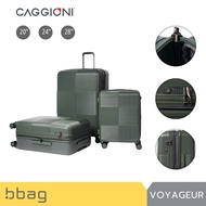 CAGGIONI กระเป๋าเดินทาง รุ่น Voyageur 15082 PC Polycarbonate โครงสร้างเบาพิเศษ ซิปขยาย +20% TSA Lock