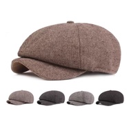 rre hatroom Topi Pakcik Newsboy Baker Boy Baretta Herringbone Wide Flat Cap Hat Gatsby Style