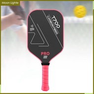 Moon Lighte Carbon Fiber Pickleball Paddle Set Sport Indoor Outdoor 2 Pickleball Balls