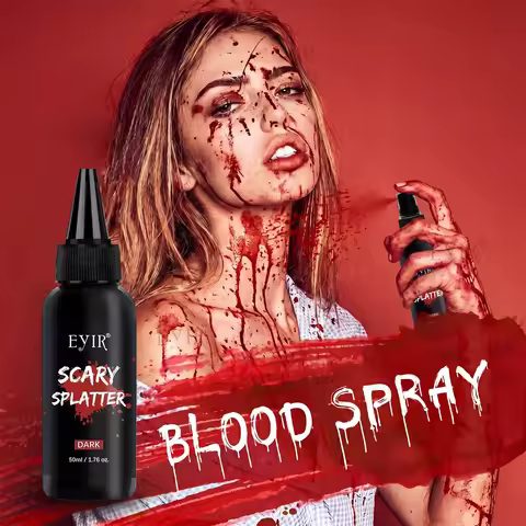 Halloween Plasma Drop Blood & Spray Realistic Blood Horror Fake Blood Spray Halloween Cosplay Makeup