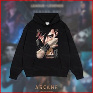 Arcane League of Legends JINX EKKO VI CAITL Hoodie Anime Sweatshirt Unisex Long Sleeve Top