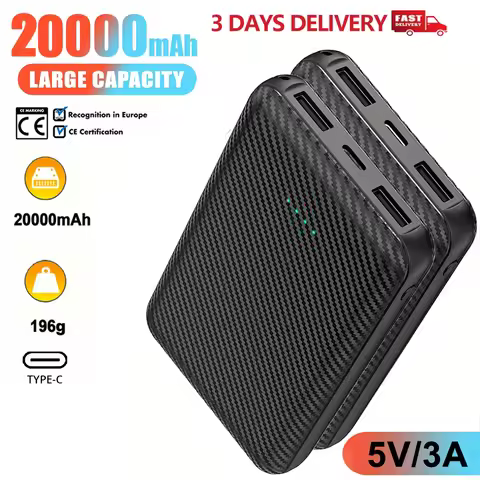 20000mAh Power Bank Heated Vest 5V 3A Output Power Bank Heated Jacket Battery Charger External Batte