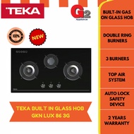 TEKA BUILT IN GLASS HOB GKN LUX 86 3G (CUT SIZE: 700-810MM - 400-460MM)