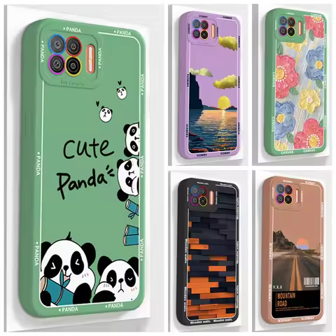 For OPPO F17 Pro Phone Case Silicone Soft TPU Shell Back Cover for OPPO A73 A93 4G Reno4 Lite Reno 4