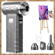 [K U Y G] Mini Paint Dryer Cordless Acrylic Paint Pouring Blower 3 Nozzles,5 Speed Adjustable for Fl