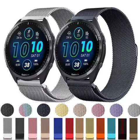 20mm 22mm Milanese Loop For Garmin Forerunner 265 745 965 255 255 Music 55 158 165 Bracelet For Garm