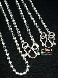 สร้อยคอเงินแท้ ลายเม็ดมะยม ยาว 16 นิ้ว หนา 2 มม. YTG-9398