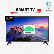 2025 Andriod 14 DTAC TV Pintar Smart TV 32inch/40inch/43inch HD LED Television Android TV 1080P LED