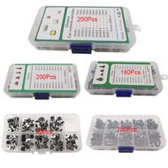 200/250Pcs 6x6mm Micro Push Tact Switch Kit SMD Micro Tactile Push Button Switch Accessories 2Pin 4P
