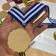 Tali Medali siap pakai/mata ayam Gold+ring 12mm
