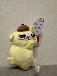 Sanrio Furyu 絕版！布丁狗 布甸狗 Pompompurin bing bing 眼款 景品公仔掛繩掛袋